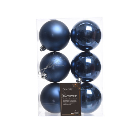 Palline per Albero di Natale 8cm (6 pezzi)
