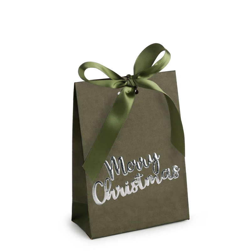 Paper Bag Merry Christmas Verde