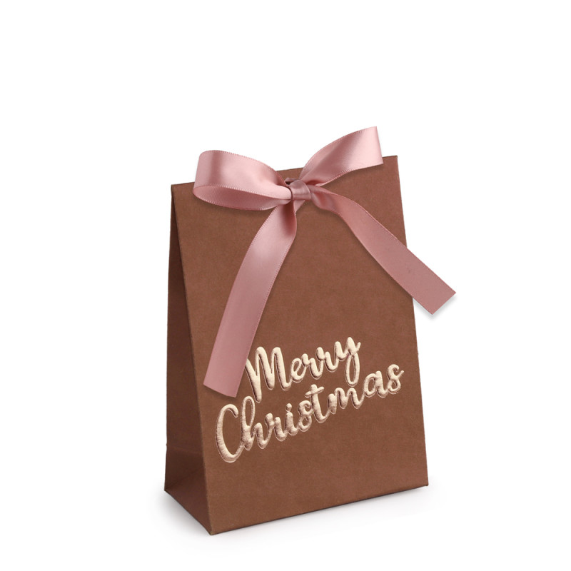 Paper Bag Merry Christmas Rosa