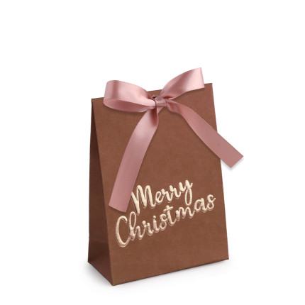 Paper Bag Merry Christmas Rosa