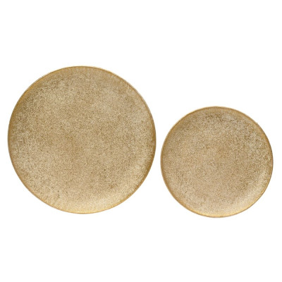 PIATTO IN METALLO ANTICATO ORO 2