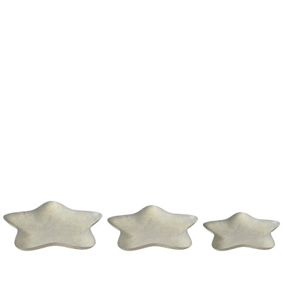 PIATTINO STELLA IN METALLO ANTICATO ARGENTO