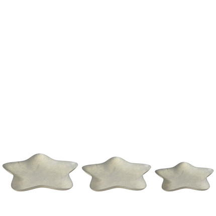 PIATTINO STELLA IN METALLO ANTICATO ARGENTO