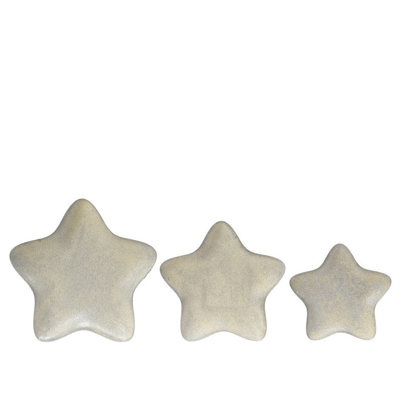 PIATTINO STELLA IN METALLO ANTICATO ARGENTO