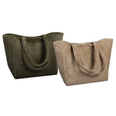 BORSA IN VELLUTO A COSTE CON CHIUSURA MAGNETICA 52X33CM