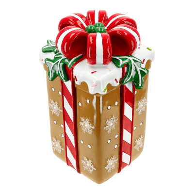 PACCO REGALO NATALIZIO LUMINOSO CON FIOCCO H 41CM