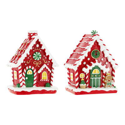 CASETTA PAN DI ZENZERO DECORATIVA ASSORTITA H 16CM