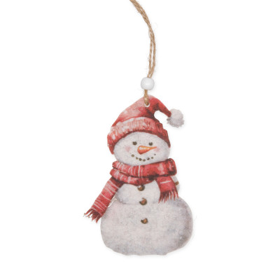 PENDENTE PUPAZZO DI NEVE IN FELTRO 12CM