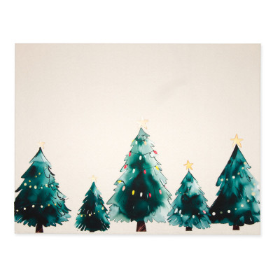 TOVAGLIETTE RETTANGOLARI ALBERO DI NATALE IN FELTRO 35X45CM (4 PEZZI)