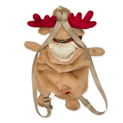 ZAINO ALCE PELUCHE 16X55CM