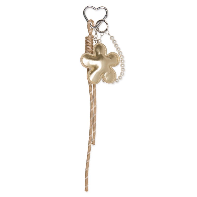 CHARM PER BORSA FIORE E PERLE 7,5CM