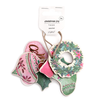 TAGS CHRISTMAS JOY (5 PEZZI)