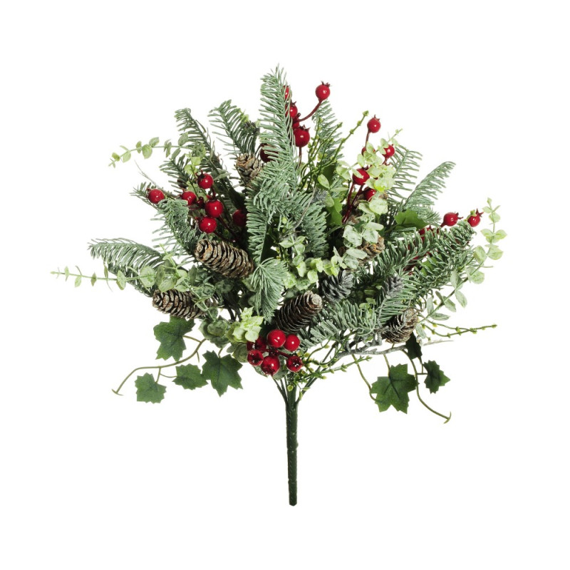 CESPUGLIO NOBILIS EUCALIPTO BACCHE E PIGNE 46 CM