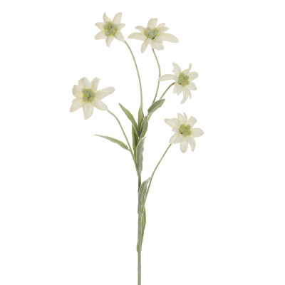 RAMO STELLA ALPINA BIANCA FLOCCATA 62 CM