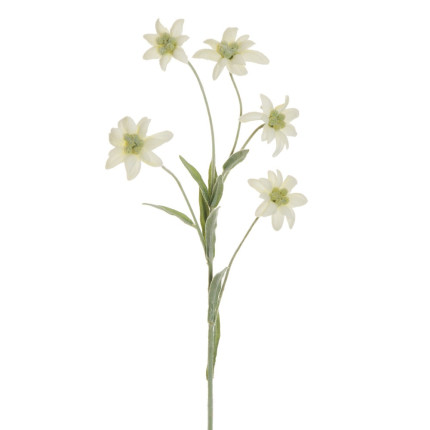 RAMO STELLA ALPINA BIANCA FLOCCATA 62 CM