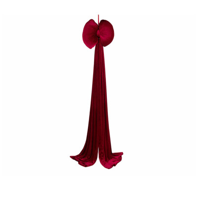 Maxi Fiocco In Velluto Bordeaux 44cm