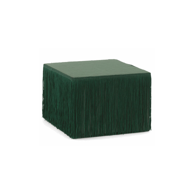 Alzata In Velluto Verde Con Frange Media