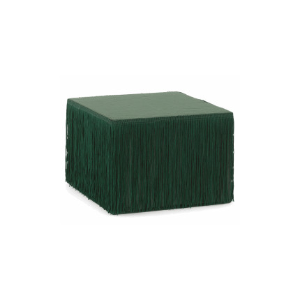Alzata In Velluto Verde Con Frange Media