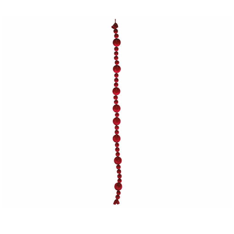 Ghirlanda Di Sfere In Velluto Bordeaux 205cm