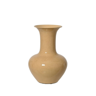 VASO SMALTATO CREMA CON GLITTER 37CM