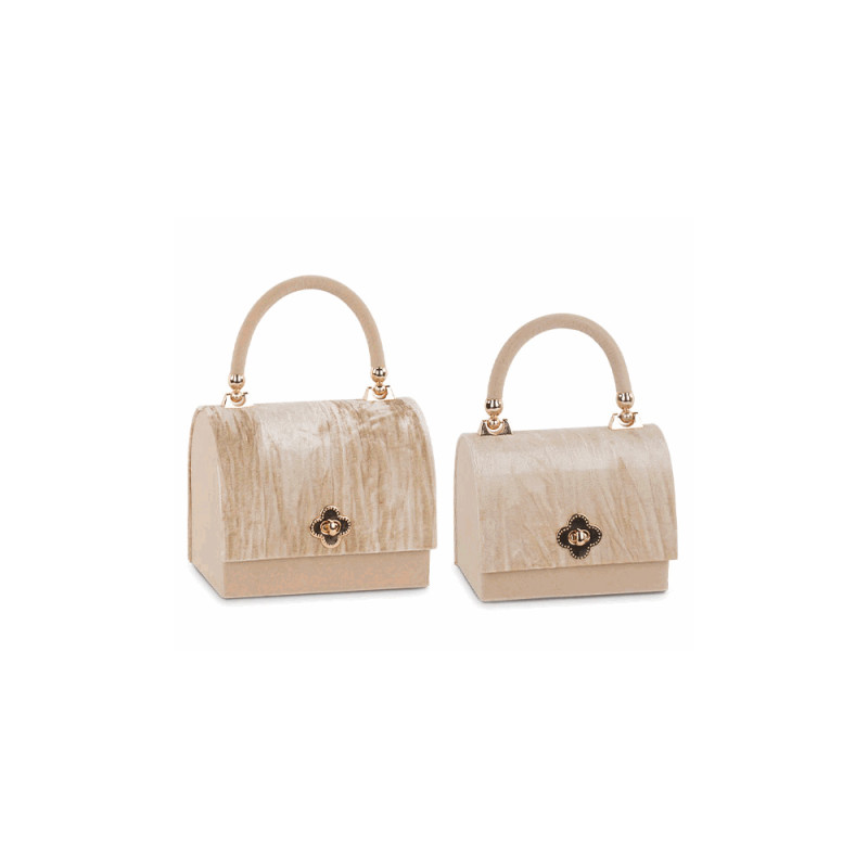 BORSETTA BEIGE ROYAL IN VELLUTO