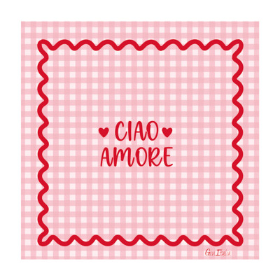 Tovaglioli in Carta Ciao Amore (16 Pezzi)