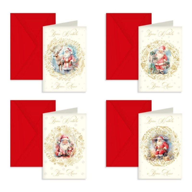 Biglietto Babbo Natale Tradizionale