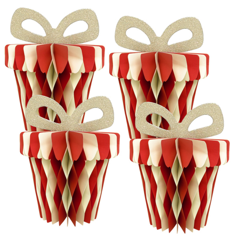 PACCHI REGALO CON FIOCCO IN CARTA (4 PEZZI)