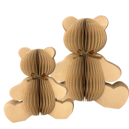 Orsetti Con Fiocco In Carta (2 Pezzi)