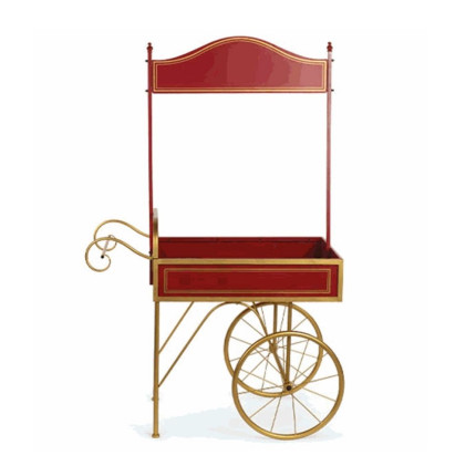 Carretto Display in Metallo Rosso e Oro 1,85mt