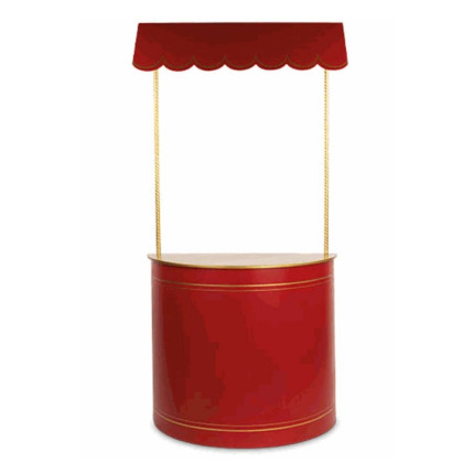 Chiosco Display in Metallo Rosso e Oro 2mt