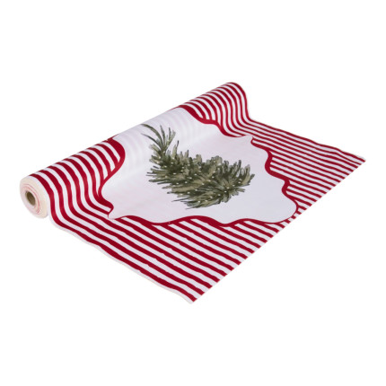 Runner Velluto Rosso Con Albero