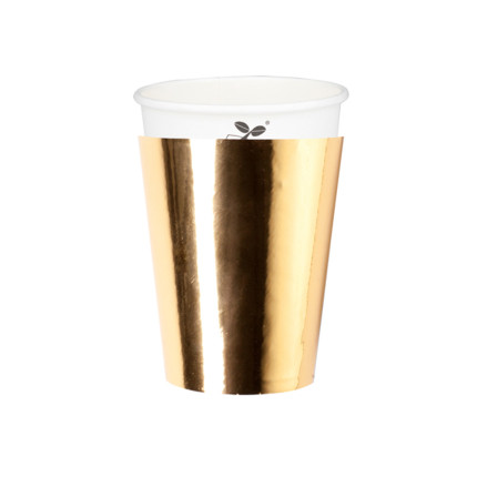 Bicchieri Carta con Cover Oro lux (8 Pezzi)