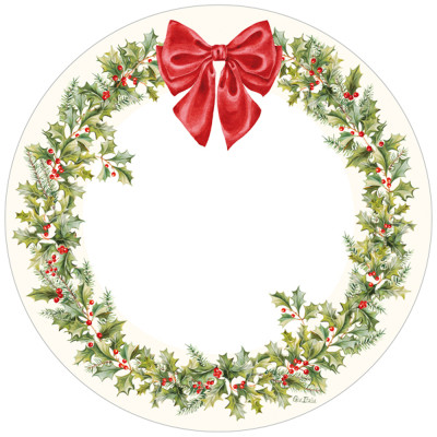 Maxi Piatti in Carta Christmas Garland (6 Pezzi)