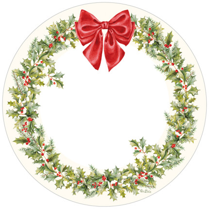 Maxi Piatti in Carta Christmas Garland (6 Pezzi)