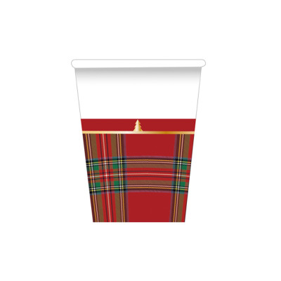 Bicchieri In Carta Modern Scottish (8 Pezzi)