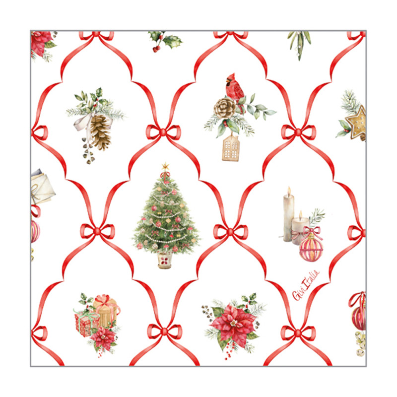 Tovaglioli In Carta Christmas Fantasy (16 Pezzi)