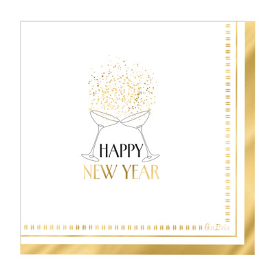 Tovaglioli In Carta Happy New Year (16 Pezzi)