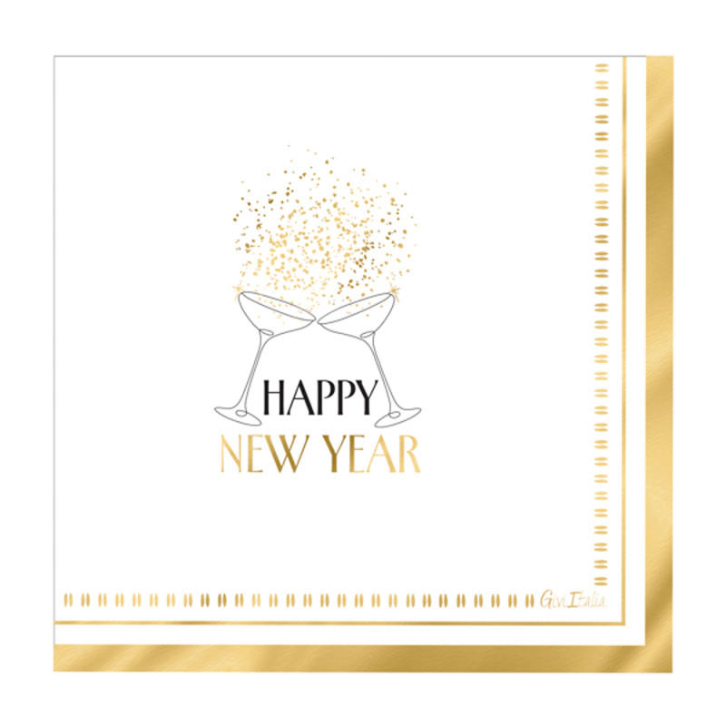 Tovaglioli In Carta Happy New Year (16 Pezzi)