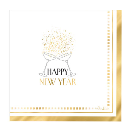 Tovaglioli In Carta Happy New Year (16 Pezzi)