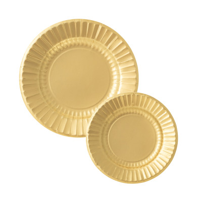 Piatti In Carta Oro Satin (8 Pezzi)