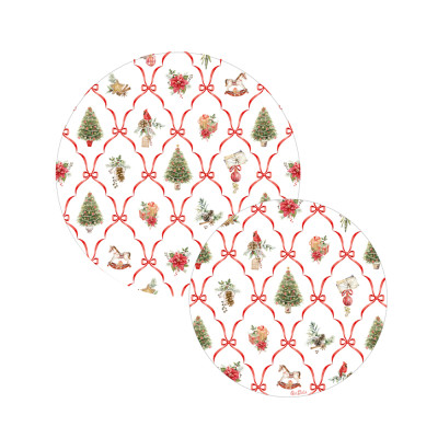 Piatti In Carta Christmas Fantasy (8 Pezzi)