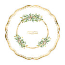 Piatti In Carta Merry and Bright (8 Pezzi)