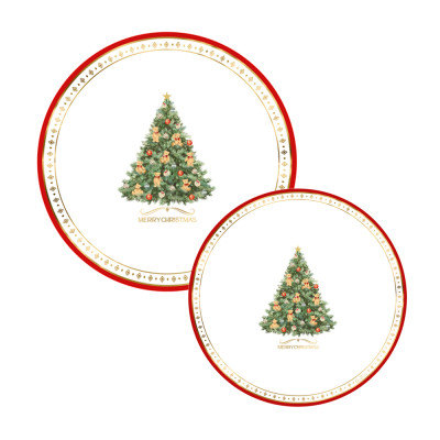 Piatti in Carta Christmas Teddy (8 Pezzi)