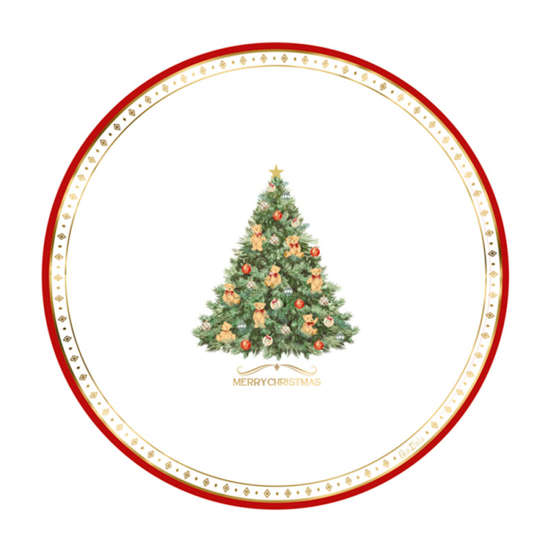 Piatti in Carta Christmas Teddy (8 Pezzi)