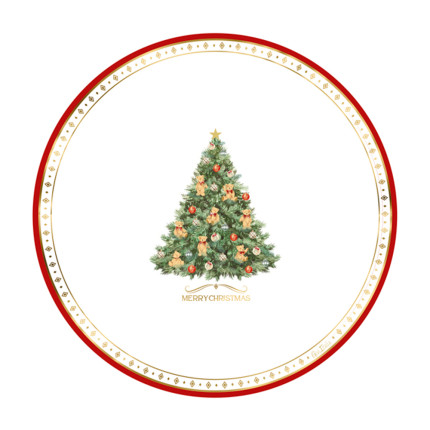 Piatti in Carta Christmas Teddy (8 Pezzi)