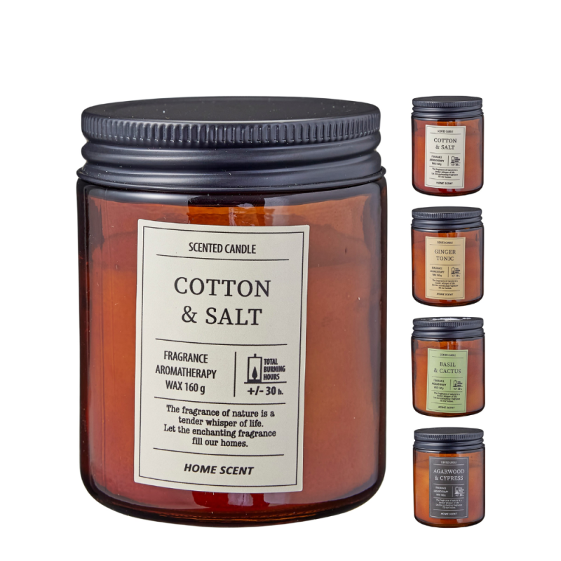 Candela Profumata In Vetro Colorato 160gr