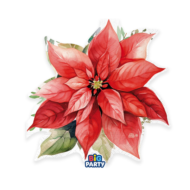 Tovaglioli Red Poinsettia (16 Pezzi)