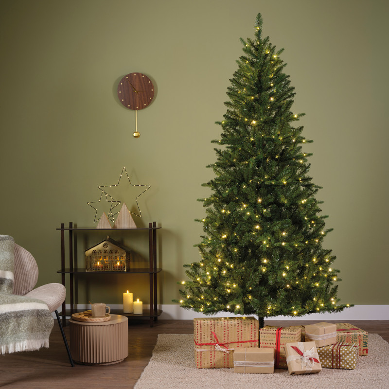 Albero di Natale Bretton Real Needle con LED Integrati. Incartare