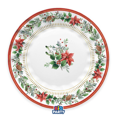 Piatti Cartoncino Red Poinsettia (6 Pezzi) 2